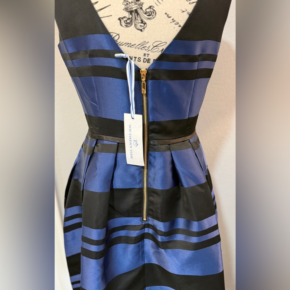 NWT Southern Tide Sleeveless Stripe Fit-and-Flare Dress - Picture 10 of 13